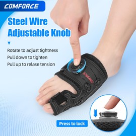 COMFORCE Bunion Corrector for Women & Men, Adjustable Knob Button Big Toe Straightener, Toe Splint for Straightening, Bunion Protector Bunion Splints for Bunion Relief, Hallus Valgus (right)