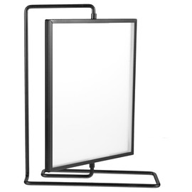 Unomor Double Sided Rotating Picture Frame 8 Inch Floating Photo Frame for Home Decoration Vertical Display Stand for Postcards and Photos Black Metal and Acrylic