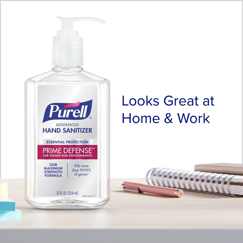 Purell Prime Defense Advanced Hand Sanitizer, Essential Protection, 12 fl