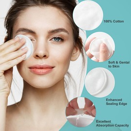 Premium Cotton Rounds, 100 Count (Pack of 6) Cotton Pads for Face, 100% Cotton Makeup Remover Pads, Soft & Non-Irritating for Most Skin Types