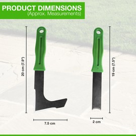 2pcs Garden Weeder Tool Set - 20cm Iron Weed Removal Tool Set with Comfortable Plastic Handle, DIY Tool for Paving, Bricks, Driveways, Weed Puller for Removing Moss and Weeds
