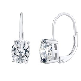 SILVEGO Women's Earrings 925 Sterling Silver with Stones, Silver, Cubic Zirconia