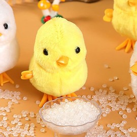 Toyvian - Juguete de peluche de pollo para saltar, juguete de peluche para pollo, juguete para saltar, juguete de simulación, color amarillo