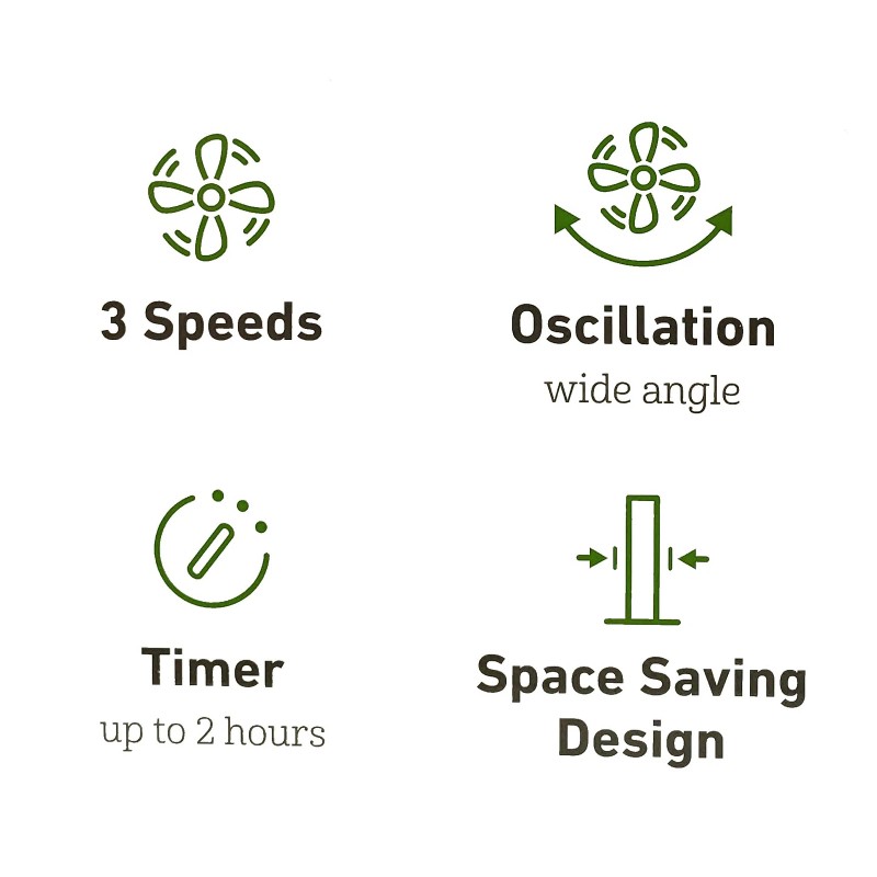 Generic Holmes HTF3131-BTU Oscillating Tower Fan with 3 Speed Settings