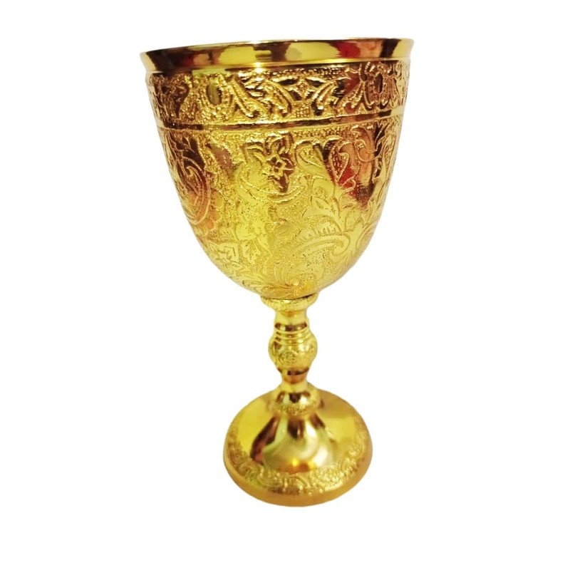 bona fide Brass Hand Crafted,wine chalice cups, golden goblet