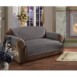 Quilted Pet Children Furniture Protector Sofa, Love Seat, Chair- Water Repellent (Gray, Chair)