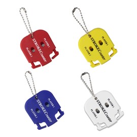 Sicheii 4 Pack Golf Stroke Counter with Key Chain, 2 Player Golf Clicker Counter Handheld, Mini Golf Score Shot Counter Hand Press Digit for Women Men Golf Game Scoring Keeper, 4 Colors