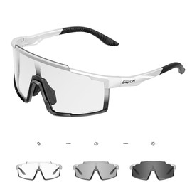 SCVCN Photochromic Cycling Glasses Sports Sunglasses for Men Women Mountain MTB Glasses UV Protection Driving Running