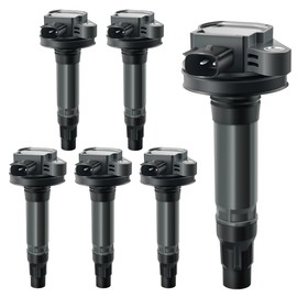 MAS Set of 6 Ignition Coils Pack Compatible with Ford Lincoln Edge Flex F150 Explorer Fusion Mustang Taurus MKS MKX MKZ 3.5L 3.7L V6 Replacement for UF553 UF595 5C1652 7T4Z12029E DG520