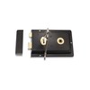 Infinity Decor Fluted Epoxy Black Rim Lock Latch Set –