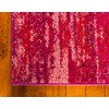 Unique Loom Jardin Collection Vibrant Abstract Pink Square Rug (8'