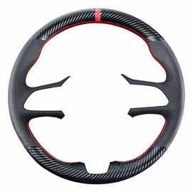 Eangzia Funda para volante de coche de fibra de carbono personalizada para Infiniti Q50 2018-2022/Infiniti Q60 2017-2022 / Infiniti QX50 2019-2023, accesorios interiores negros