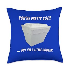 Backyard Summer BBQ With Cool Friends and Cold Sodas in Cans Throw Pillow