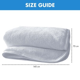 Cot Bed Mattress Topper Protector in Cosy Fleece for Extra Comfort and Warmth - 140 x 70 cm - Reverse Side in Quality Quilting with Corner Straps - Made in Portugal