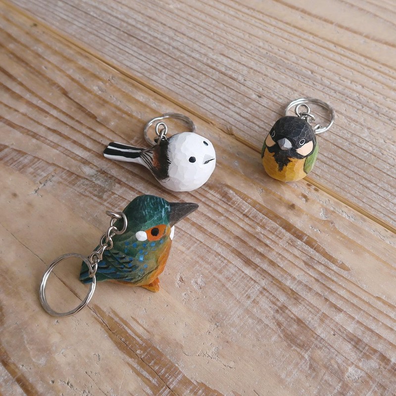 Elcomune Key Chain Wood Key Ring Toucan KC-20