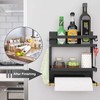 Magnetic Spice Rack for Refrigerator, Magnetic Paper Towel Holder Shelf,