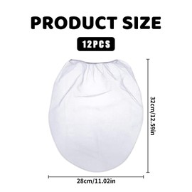 12 Pcs Paint Strainer for Emulsion,Filters Strainers,Sieve Bags,1 Gallon Nylon White Fine Mesh With Elastic Top Opening for Spraying,Ink And Gardening Hydroponics,for Sieves Screen for Buckets(White)