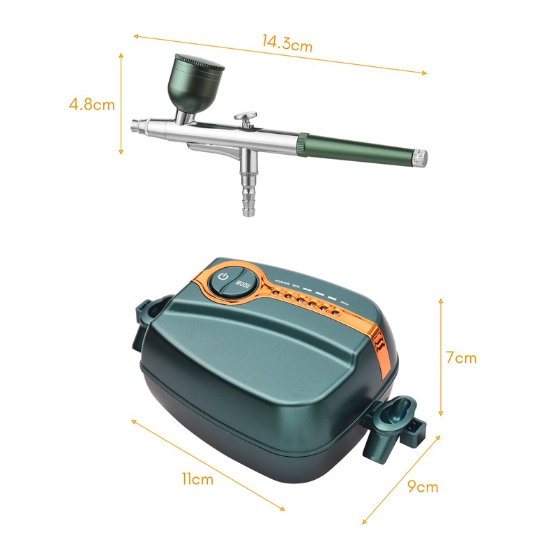 Multi Functional Airbrush Kit with Pump 5 Levels Adjustable Dual