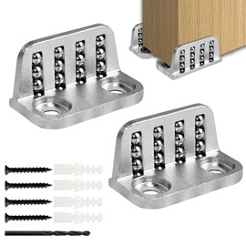 Barn Door Floor Guide Bearing Design, Sliding Barn Door Floor Guide Adjustable Rollers at The Bottom Strong and Durable Steel Frame