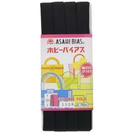Asahi Hobby Bias 0.5 inch (12 mm) Width Col.1528 Black Edge Type Pack of 3