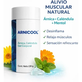 Gel de Árnica con Caléndula y Mentol Efecto Frío para Uso Muscular y Articular Fórmula Concentrada 130 g