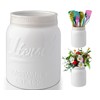 Comfify Wide Mouth Mason Jar Utensil Holder Decorative Kitchenware Organizer