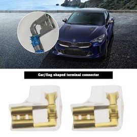The Lord of the Tools 50PCS 6.3mm Crimp Terminal Spade Connector 90° Angled with 50PCS Insulating Sleeves for Equipment Switch Quad Bike Scooter Boat Household Appliances