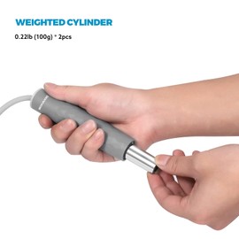 BONMIXC 1-LB Jump Rope Weighted Skipping Rope for Women Exercise Fitness Jump Rope Silicone Grips Adjustable Length Jumping Rope for Adults