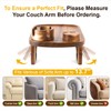 Couch Armrest Table,3-in-1 Clip On Acacia Wood Sofa Armrest Tray