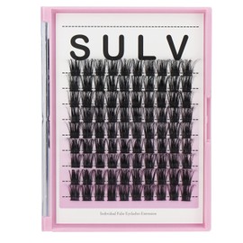 Sulv Clusters Eyelashes Handmade Soft Fluffy Eyelash Extension Length 10/11/12/13/14/15/16mm or Mixed Size to Choose Grafting False Eyelash Individual Eyelash Extension Makeup Tools (16mm)…