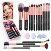 Makeup Brushes with Case, 20PCs Travel Makeup Brush Set, Foundation