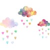 Easu Rainbow Wall Decal Girls Bedroom Decor (Heart)