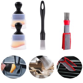 Car Cleaning Brush Set, 4 Pieces Car Detailing Brush, Car Cleaning Brush, Soft Dust Brush, Car Interior Brush, Car Interior Cleaning Tools for Car Air Outlet Gap Dashboard