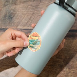 Lantern Press Sticker Daufuskie Island, South Carolina, Vintage Print Press, Alligator, Die Cut Vinyl, (Waterproof Decal for Cars, Water Bottles, Laptops, Coolers), Small