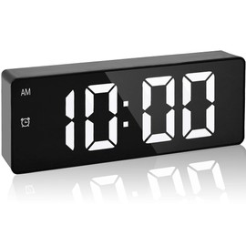 Reloj Despertador Digital, Reloj Despertador con Números LED para Dormir, Smart Alarm Clock, Despertador Iluminado por La Noche, Temperature Alarm Clock, Alarma con Números LED, 1 Despertador