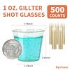 Byvivace 500Counts 1OZ. Disposable Shot Glasses Hard Plastic Shot Cups