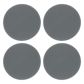 uxcell 4pcs Silicone Trivet Mats 9.8" Dia Round Non-Slip Silicone Pot Holders for Hot Pots and Pans, Heat Resistant Hot Pads for Kitchen Hot Dishes Table Countertops, Grey