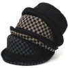 Happy Hat, Plaid Pork Pie Hat, 23.6 inches (60 cm),