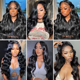 Bundles Human Hair Extensions Real Hair Wefts Real Hair Extensions for Black Women Bundles Extensions Wefts Hair Extension Human Hair Bundle (Body Wave Bundles Human Hair, 20 22 24 Inches)