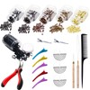 Allazone Micro Ring Set 2500 Pieces Micro Rings for Extensions,