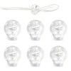 6 Pcs Plastic Cord Lock Stopper End Spring Stop Toggle