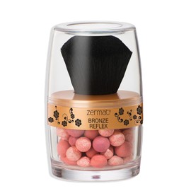 Rubor en Perlas Rosas Lotus Pink Maquillaje con Vitamina B, Polvos Iluminadores con Brocha, Tonos Rosados Para un Rostro Impecable