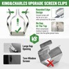 King&Charles Window Screen Replacement,Versatile Window Screen Door Kit