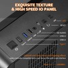 darkFlash ATX Mid-Tower PC Case with Screen, Three Side Glass,