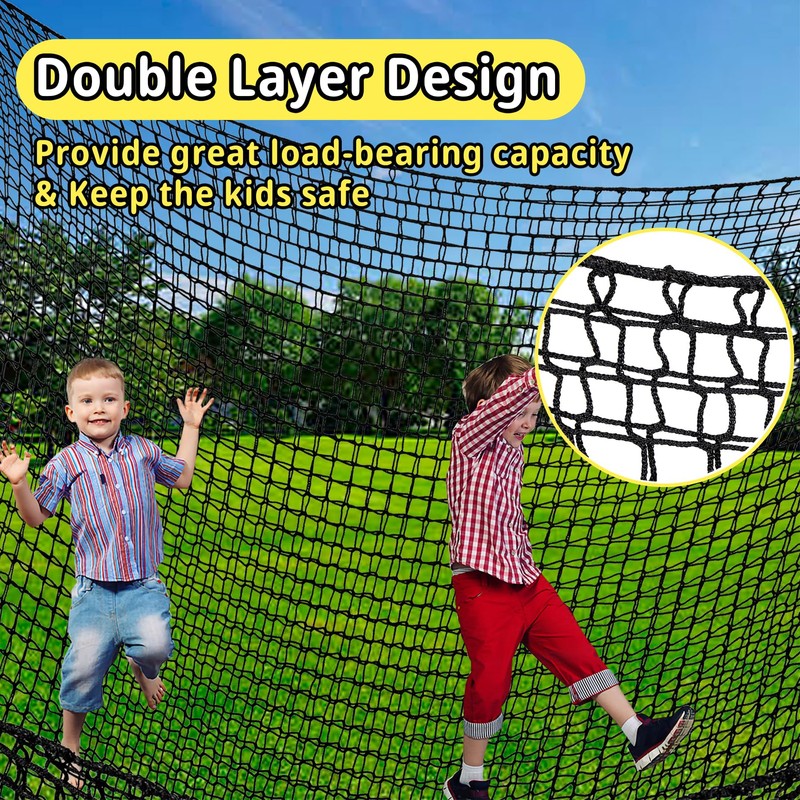 Toriexon Climbing Cargo Net - 6.5' x 9.8', Double Layer