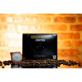 Brickhouse Dark Roast Coffee Pods – 12 Count Single Serve Cups Compatible with Keurig Brewers – Bold, Smooth Gourmet Coffee