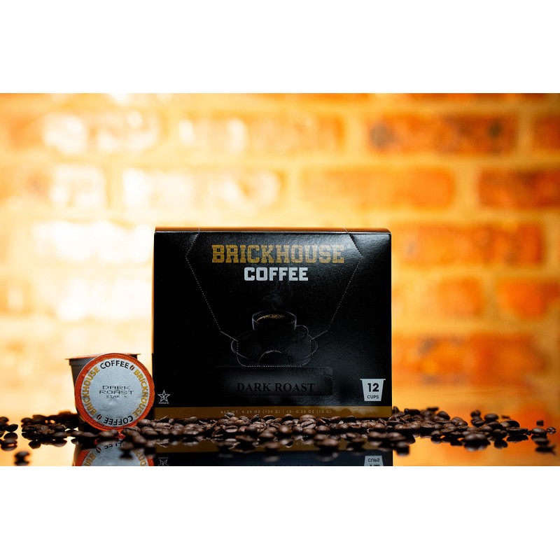 Brickhouse Dark Roast Coffee Pods – 12 Count Single Serve