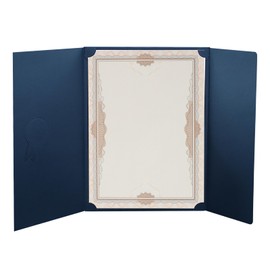 Certificate Folder A4 Certificate Folder Certificate Case Holder Hardcover Certificate Folder Certificate Cover Certificate Cover Diploma Gold-Plated (Black & Red & Blue)