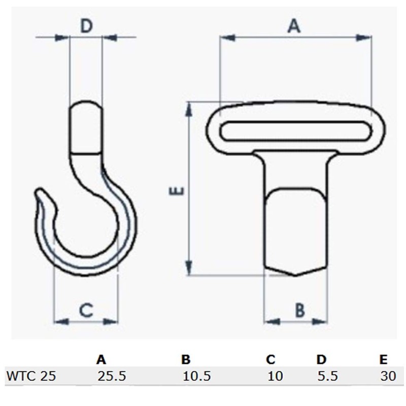 Pack of 10 Sturdy Plastic All-Purpose Hook/Pipe Clip -WTC 25