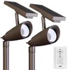 Feit Electric OneSync Bronze Solar Powered/Remote LED Spotlight 2 pk